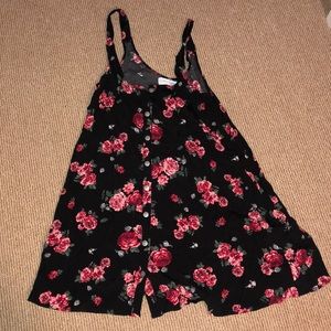 Red Rose Button Dress